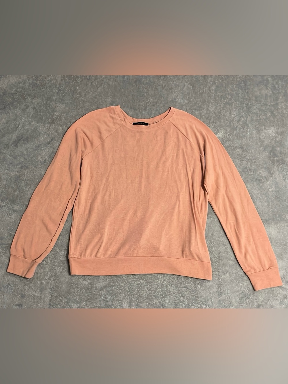 Forever 21 Womens Large Dusty Pink Lace Back Long Sleeve Pullover Top Sweater